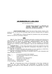 LEI MUNICIPAL NÂº 1391 - Prefeitura Municipal de Morro Reuter