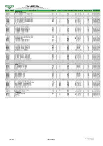 Prijslijst 2011 [NL] - Aquadina