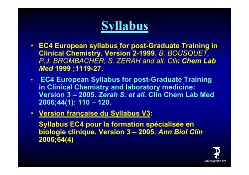 Biologie europÃƒÂ©enne : Nouvelles d'EC4 - SLBC