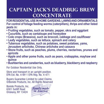 captain jack's deadbug brew concentrate - Bonide