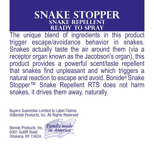 snake stopper snake repellent ready to spray Bonide