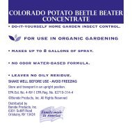 COLORADO POTATO BEETLE BEATER Concentrate for use in ...