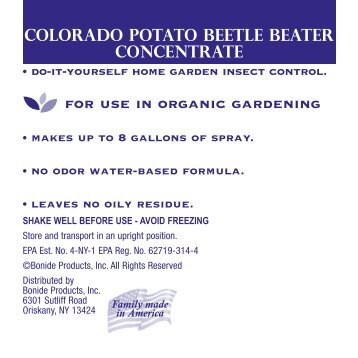 COLORADO POTATO BEETLE BEATER Concentrate for use in ...