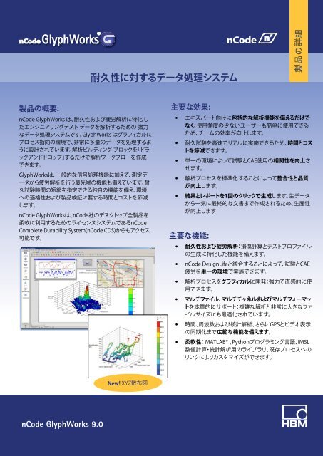 製品カタログ (PDF) - HBM nCode