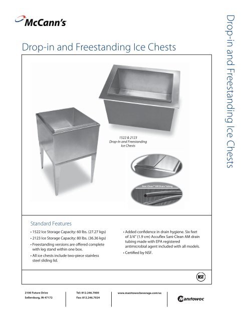 in and Freestanding Ice Chests - Manitowocfsusa.com