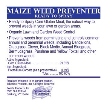 maize weed preventer ready to spray - Bonide