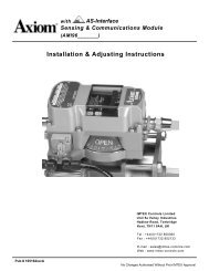 Installation & Adjusting Instructions - Imtex Controls