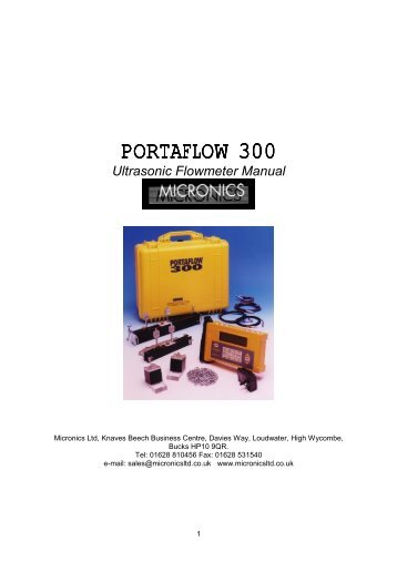 PORTAFLOW 300 PORTAFLOW 300 - Micronics Ltd.