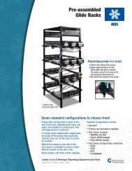 Pre-assembled Glide Racks - Manitowoc Beverage Systems