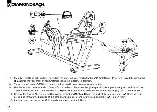 510Sr owner's manual cover 24Oct10 - Diamondback Fitness