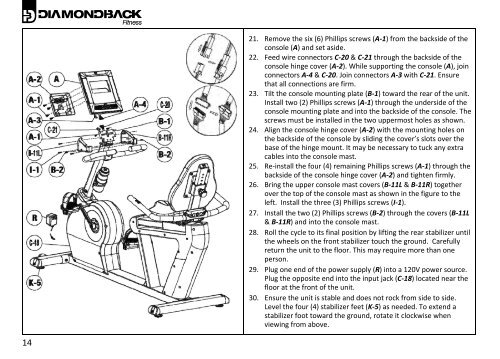 510Sr owner's manual cover 24Oct10 - Diamondback Fitness