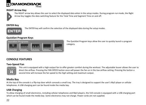 510Sr owner's manual cover 24Oct10 - Diamondback Fitness