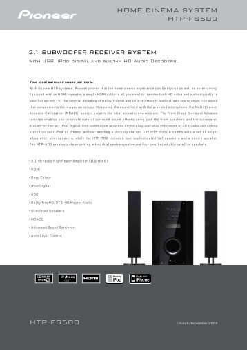 HTP-FS500 Home cinemA SySTem HTP-FS500 - Supersonido