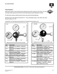 CO2 REGULATORS - Manitowoc Beverage Systems