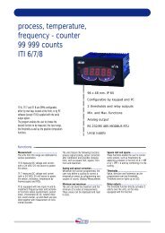 process, temperature, frequency - counter 99 999 counts ITI 6/7/8