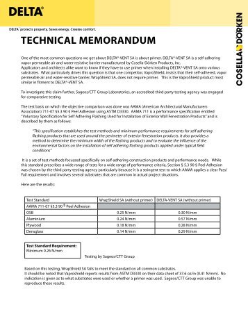 Technical Memorandum 1 Primer-VENT SA - Cosella-DÃ¶rken ...