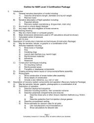 Outline for Level 3 High Power Certification Package