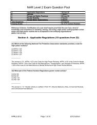 NAR Level 2 Exam Question Pool - National Association of Rocketry