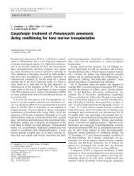 Caspofungin treatment of Pneumocystis pneumonia during ...