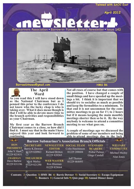 April 12 - Barrow Submariners Association