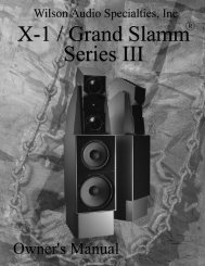X-1 Grand SLAMM Series 3 - Wilson Audio