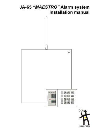 JA-65 “MAESTRO” Alarm system Installation manual - newmatic