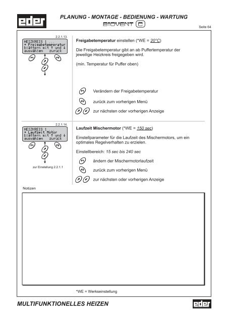 multifunktionelles heizen - Eder