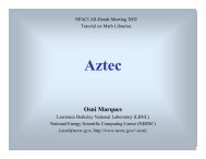 Aztec and State-of-the-art Iterative Solver Libraries - NERSC