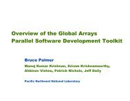 Overview of the Global Arrays Parallel Software ... - The ACTS Toolkit