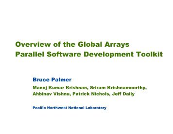 Overview of the Global Arrays Parallel Software ... - The ACTS Toolkit