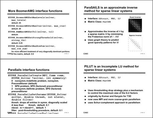 Ulrike Meier Yang Hypre team Outline Scalability ... - The ACTS Toolkit