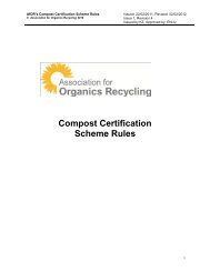AfOR Compost Certification Scheme rules - Association for Organics ...