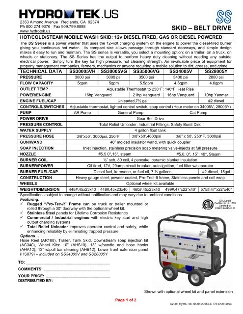 Hydro Tek SS Series.pdf - Flexo Products Ltd.