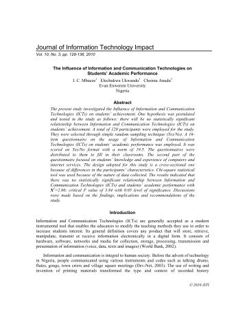 Journal of Information Technology Impact - JITI