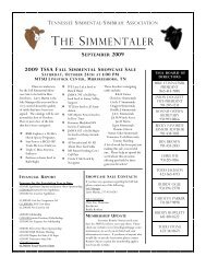 THE SIMMENTALER - Breeding Cattle Page