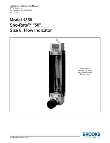 Brooks Instrument 1358 User Manual - The Meter and Valve Company