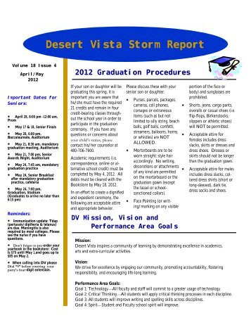Volume 18, Issue 4: April/May 2012 - Desert Vista High School