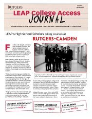 LEAP College Access - Rutgers University-Camden