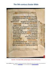 The 9th-century Gaster Bible - The DH Ruffle Memorial Library