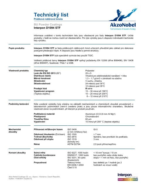 Interpon D1094 STF - Intro / Akzo Nobel Powder Coatings se ...