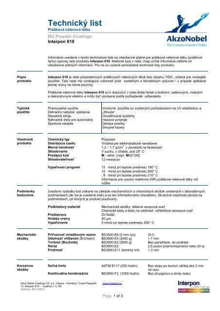 Interpon 610 - Intro / Akzo Nobel Powder Coatings se představuje