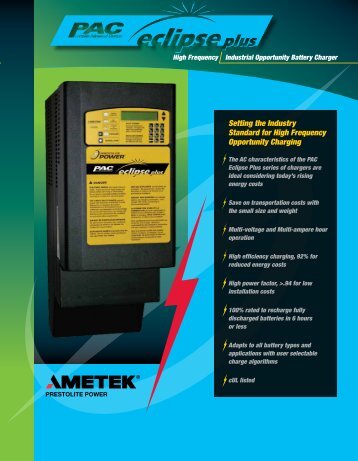 Eclipse Plus (Opportunity Charger) - Industrial Battery Products