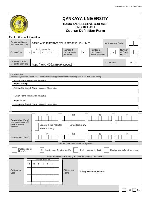 New Course Proposal Form