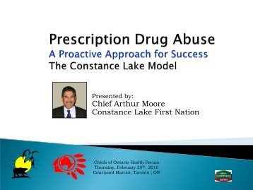 Prescription Drug Abuse Strategy - Chiefs of Ontario
