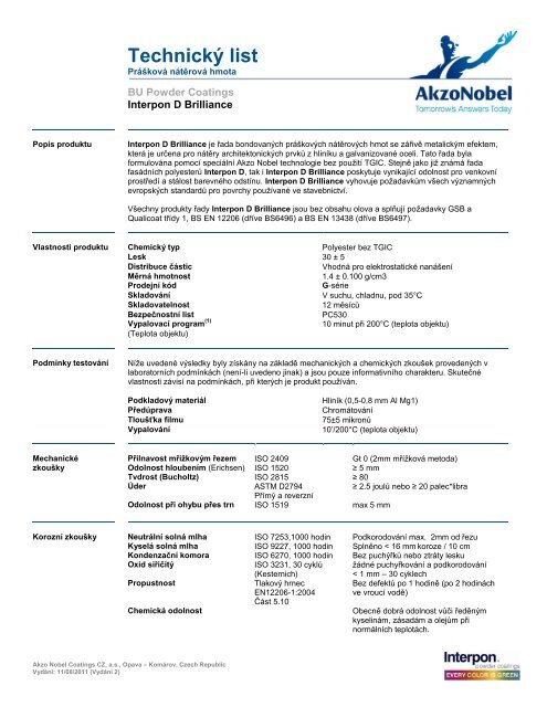 Interpon D1036 Brillance - Intro / Akzo Nobel Powder Coatings se ...