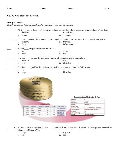 ExamView - Chap9-Hwk-and-Solutions.tst