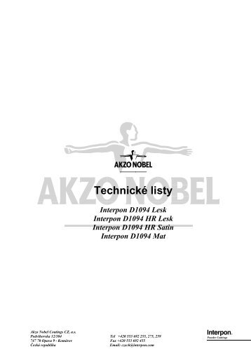Interpon D1094 - Intro / Akzo Nobel Powder Coatings se představuje