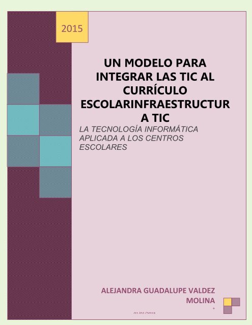 UN MODELO PARA INTEGRAR LAS TIC AL CURRÍCULO ESCOLARINFRAESTRUCTUR A TIC