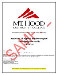 Associate of Applied Science Degree Dental Hygiene Guide Fall 2014