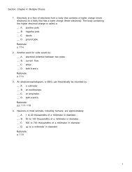 Section: Chapter 4: Multiple Choice 1. Electricity is a flow of ...